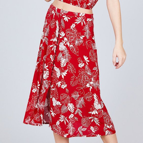 Red 2 piece floral set - Picture 5 of 6